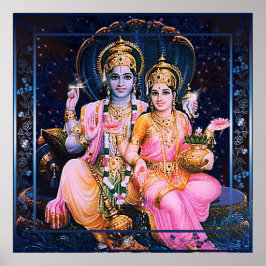 Pôster Vishnu & Lakshmi
