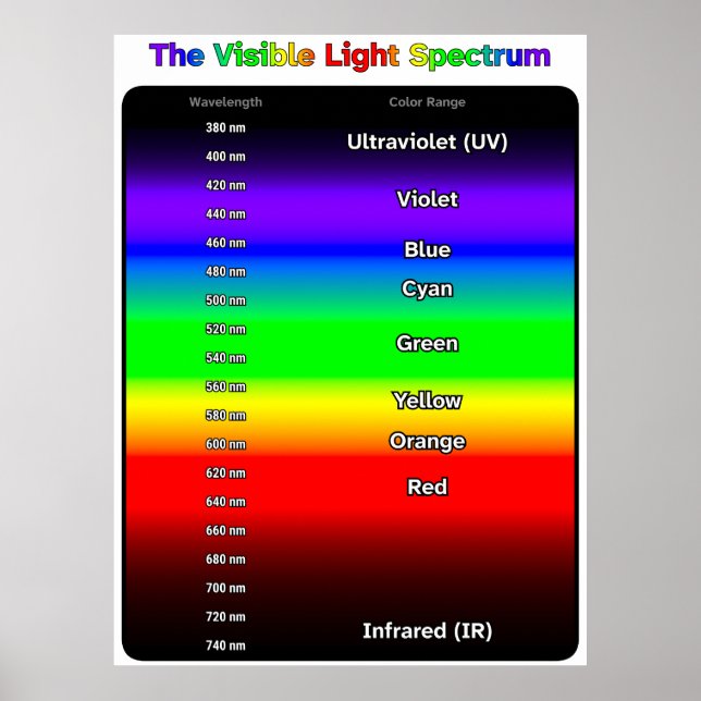 Poster Visible Light Spectrum (Frente)