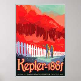 Poster VISIT KEPLER-186f NASA JPL Visões do futuro
