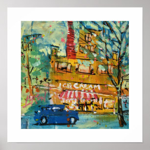 Poster Visita à Sorveteria Pintura / Artista Larry Lerew