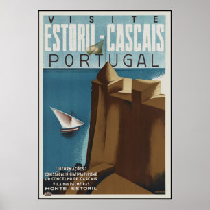 Pôster Visita Estoril-Cascais Portugal