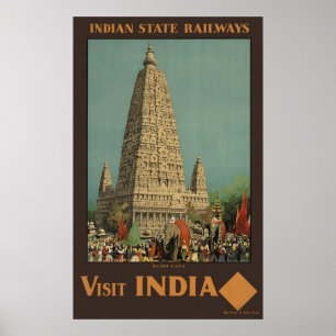 Pôster Visita India Budh Gaya