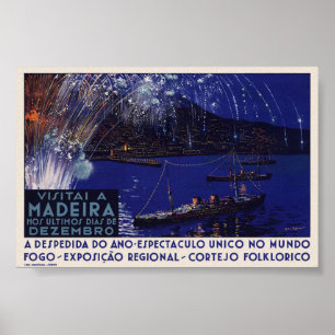Poster Visitai a Madeira Portugal Cartaz Vintage 1939