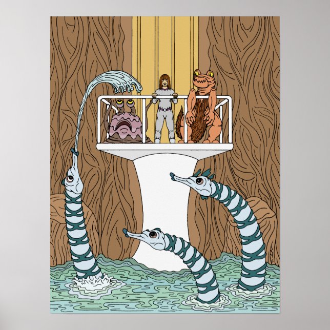 Poster Visitando a Piscina dos Piptrixons (Frente)