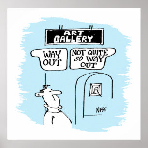 Poster Visitante é abusado de sinais em uma galeria de a