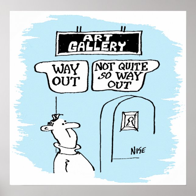 Poster Visitante é abusado de sinais em uma galeria de ar (Frente)