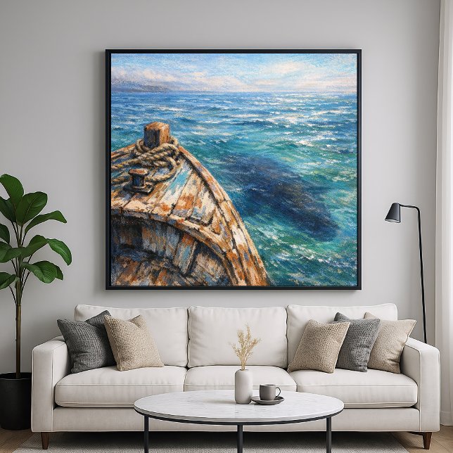 Poster Visitante Subaquático - Estilo de Pintura Pastel (Criador carregado)