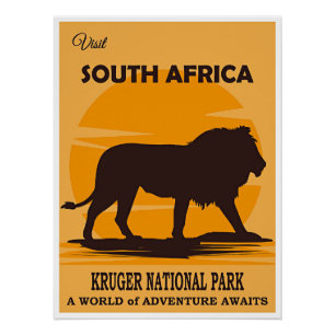 Pôster Visite a África do Sul, Parque Nacional de Kruger,