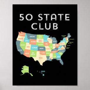Poster Visite a Camisa dos 50 Estados