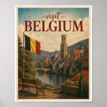 Visite Bélgica Viagem Vintage