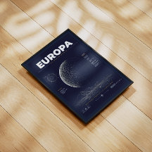 Visite Europa – Cartaz de Viagem Espacial Vintage