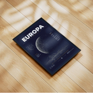 Poster Visite Europa – Cartaz de Viagem Espacial Vintage