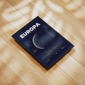 Poster Visite Europa – Cartaz de Viagem Espacial Vintage