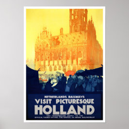 Poster Visite Holland viagens vintage