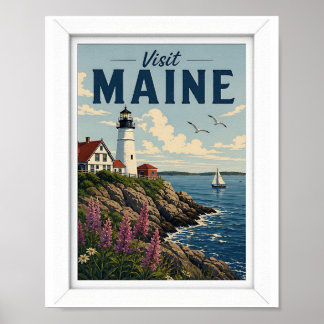 Poster Visite Maine Viagens Vintage