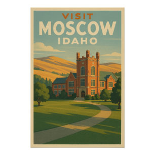 Pôster Visite Moscou, Idaho viagem 2026