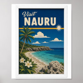 Poster Visite Nauru Travel Vintage