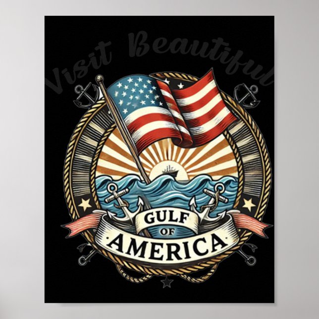 Poster Visite O Belo Golfo Da América (Frente)