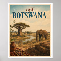 Visite o Botswana Viagem Vintage