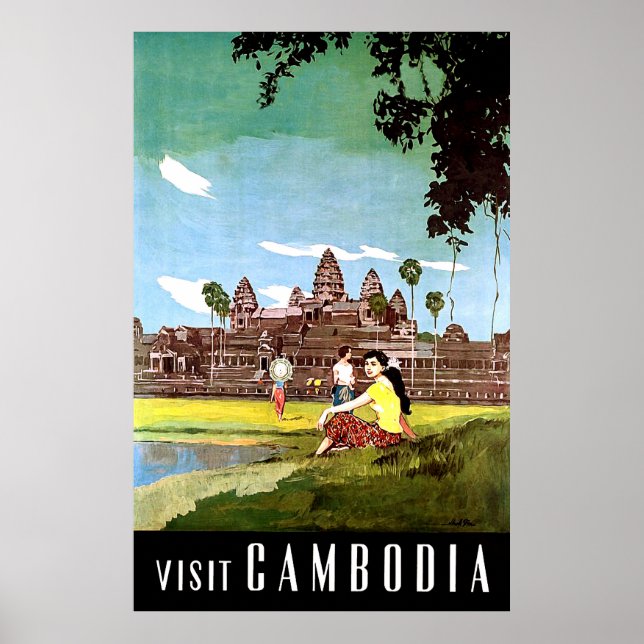 Poster Visite o Camboja (Frente)