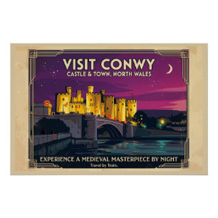 Pôster Visite o Cartaz de Viagem em Estilo Vintage do Cas