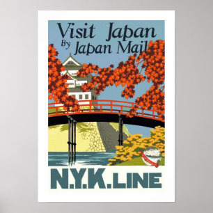 Pôster Visite o Japão pelo Japão Mail