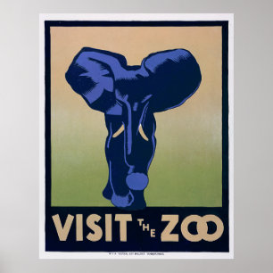 Poster Visite o jardim zoológico