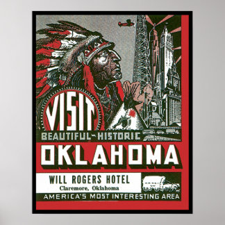 Poster Visite o Oklahoma Histórico Bonito