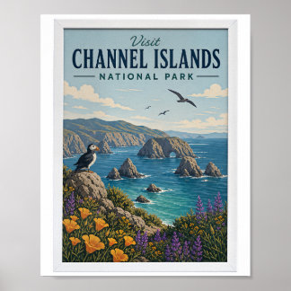 Poster Visite o Parque Nacional Channel Islands Viagem Vi