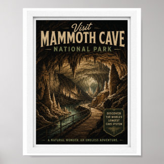 Poster Visite o Parque Nacional da Caverna Mamute Viagem