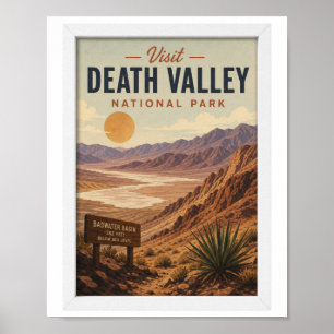 Poster Visite o Parque Nacional Death Valley Viagem Vinta
