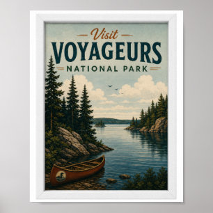 Poster Visite o Parque Nacional Voyageurs Viagem Vintage