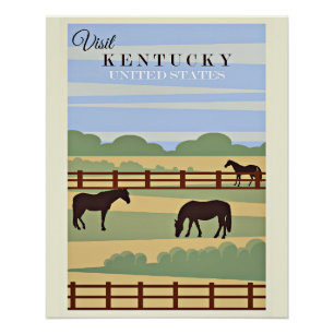 Pôster Visite o poster de viagens de Kentucky,