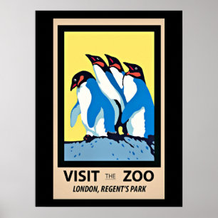 Poster Visite o Zoo, Londres, Parque Regent