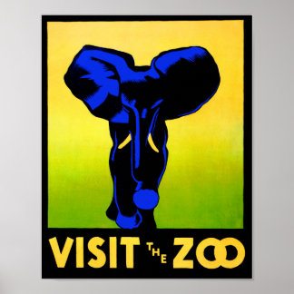 Pôster Visite O Zoológico!