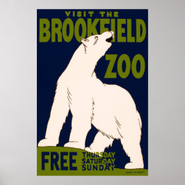 Pôster Visite o zoológico de Brookfield