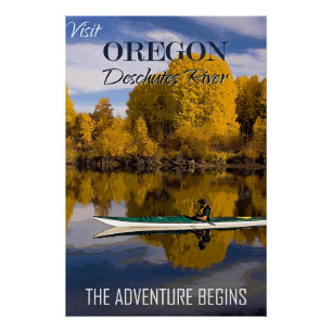 Pôster Visite Oregon, Rio Deschutes,