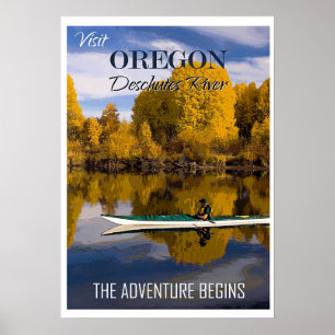 Poster Visite Oregon, Rio Deschutes,