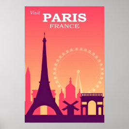 Poster Visite Paris Vintage