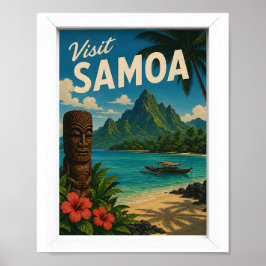Poster Visite Samoa Travel Vintage