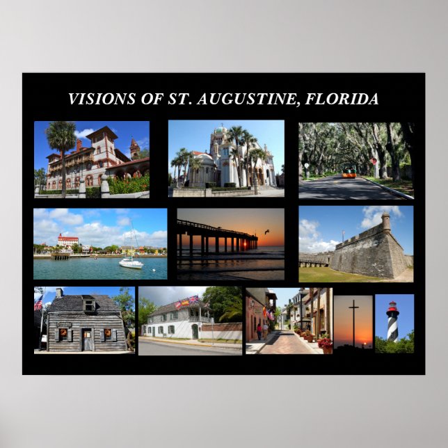 Poster Visões de St. Augustine, Flórida (Frente)