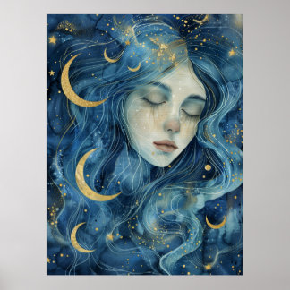 Poster Visões Estreladas – Deusa da Lua Índigo