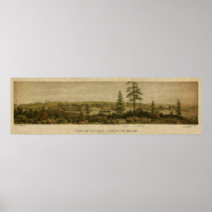 Poster Vista 1860 de Victoria, Vancôver