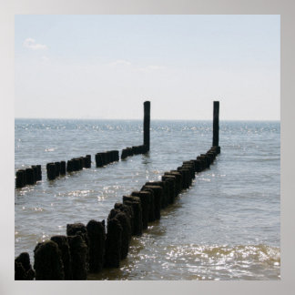 Pôster Vista à beira-mar - saudações da praia