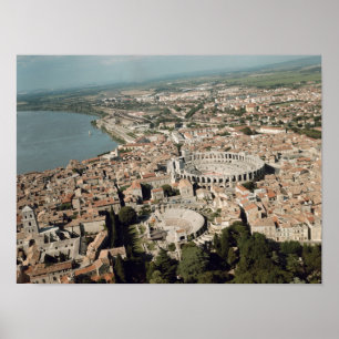 Poster Vista aérea da cidade com