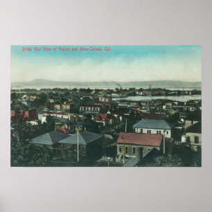 Poster Vista aérea da cidade e da ilha da égua