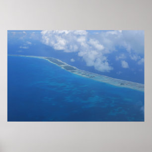 Poster Vista aérea da ilha de Rangiroa