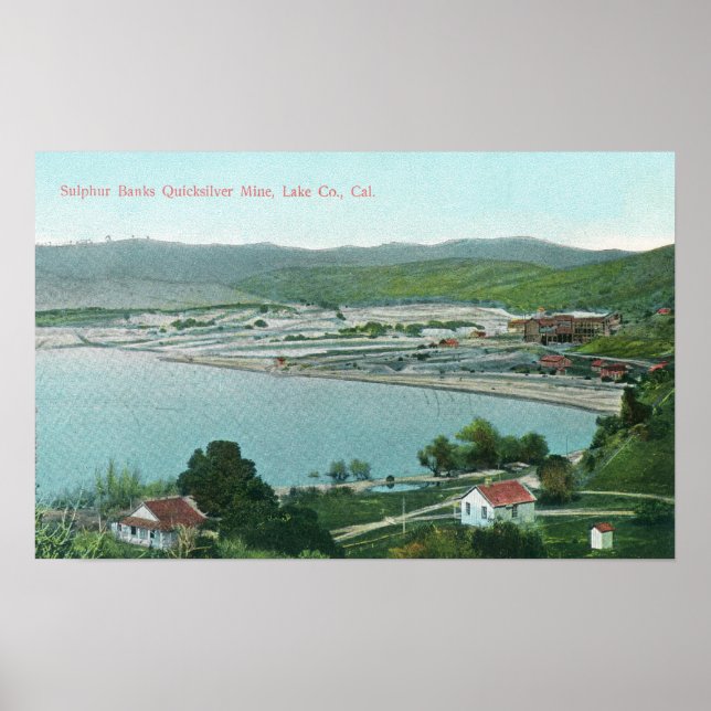 Pôster Vista aérea das minas de enxofre (Frente)