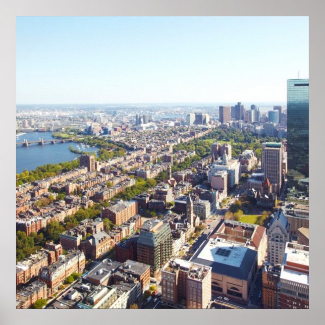 Pôster Vista aérea de Boston (Frente)