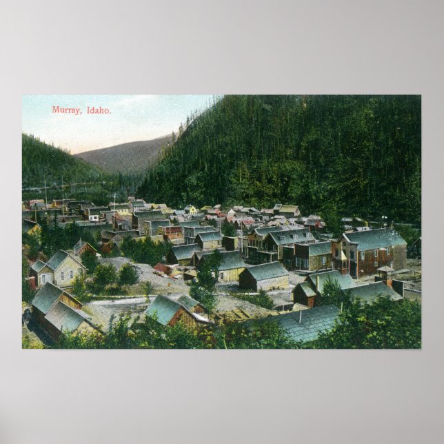 Pôster Vista aérea de CityMurray, ID (Frente)